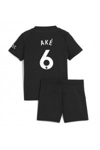 Fotbalové Dres Manchester City Nathan Ake #6 Dětské Venkovní Oblečení 2025-26 Krátký Rukáv (+ trenýrky)